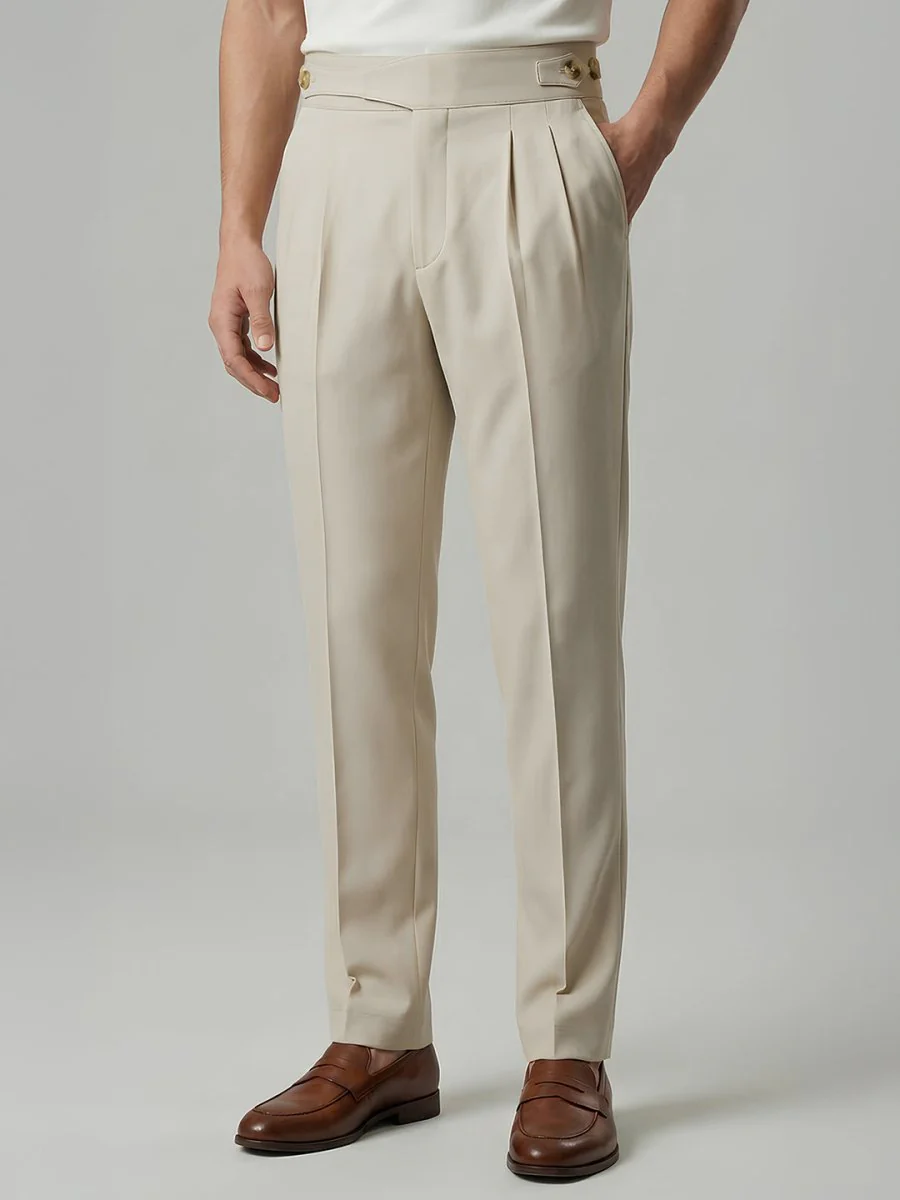 Beige Gurkha Pants