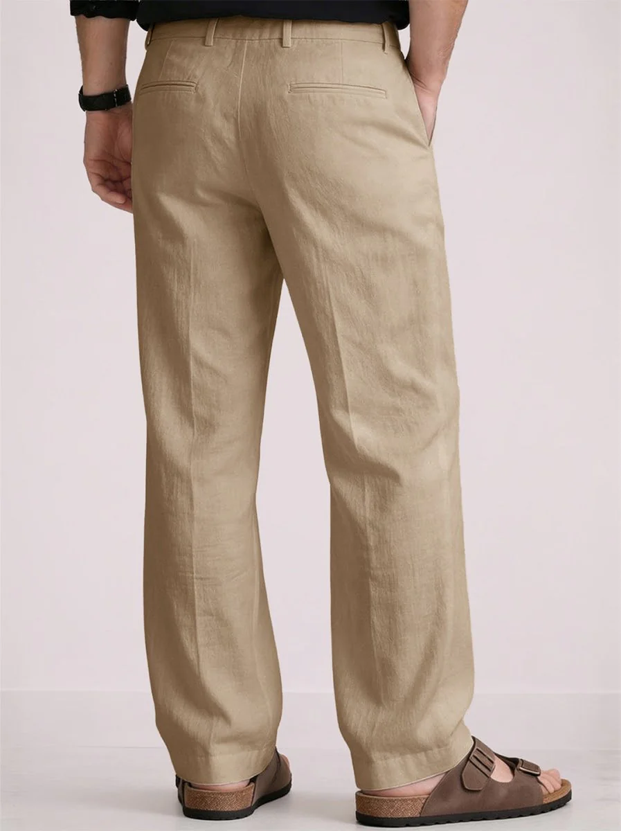 Beige Linen Pant - Image 4