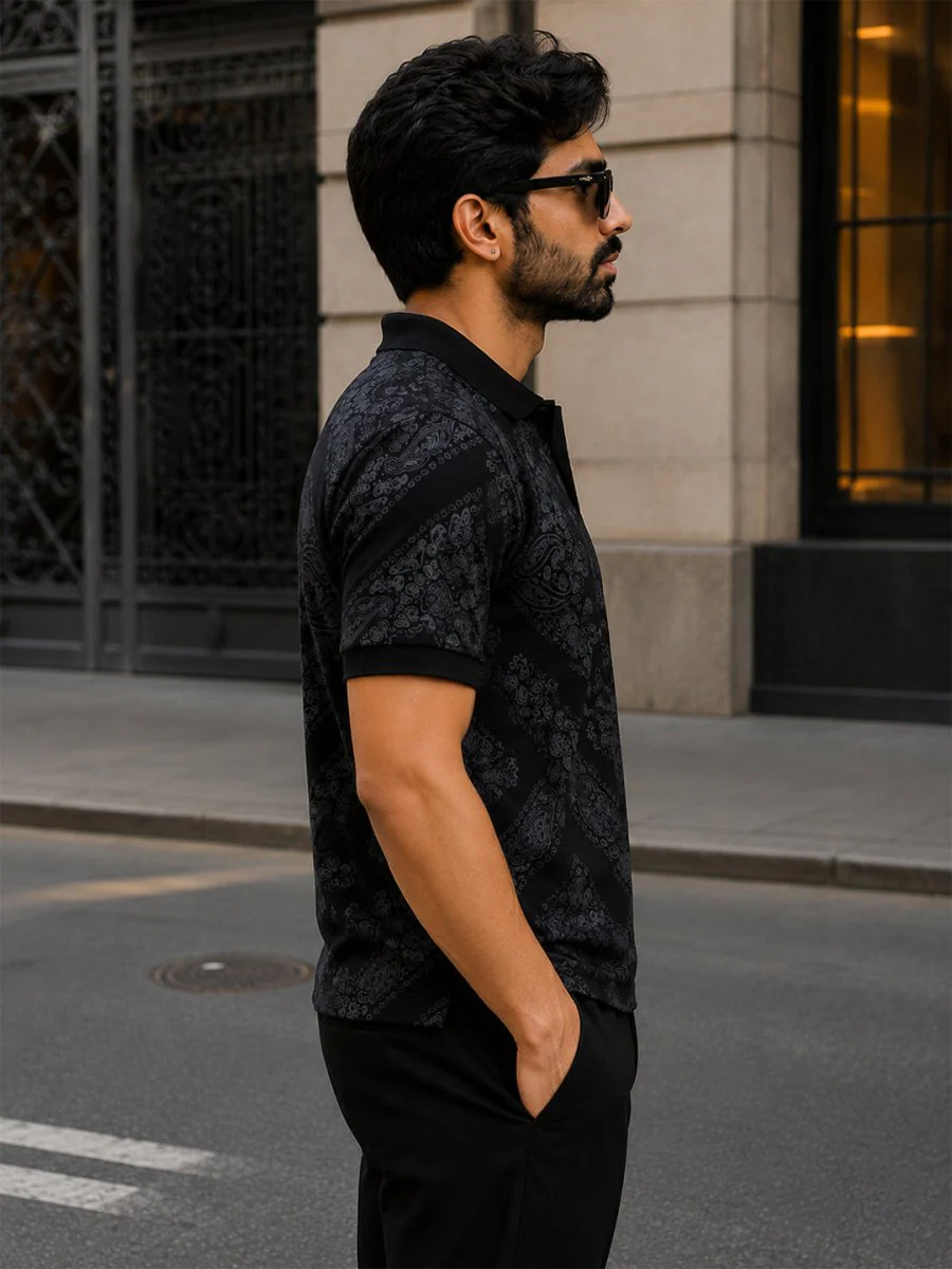 Black Bandana Polo - Image 3