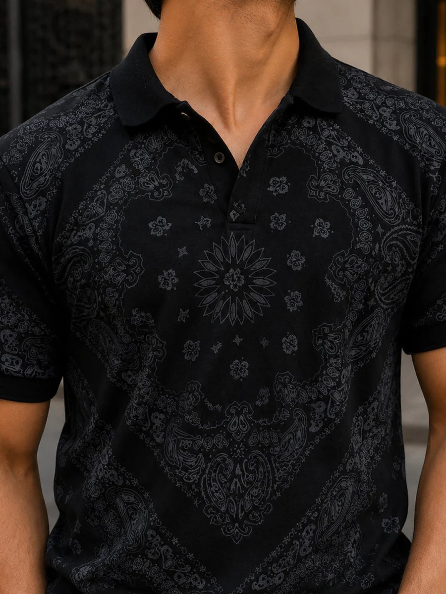 Black Bandana Polo - Image 4