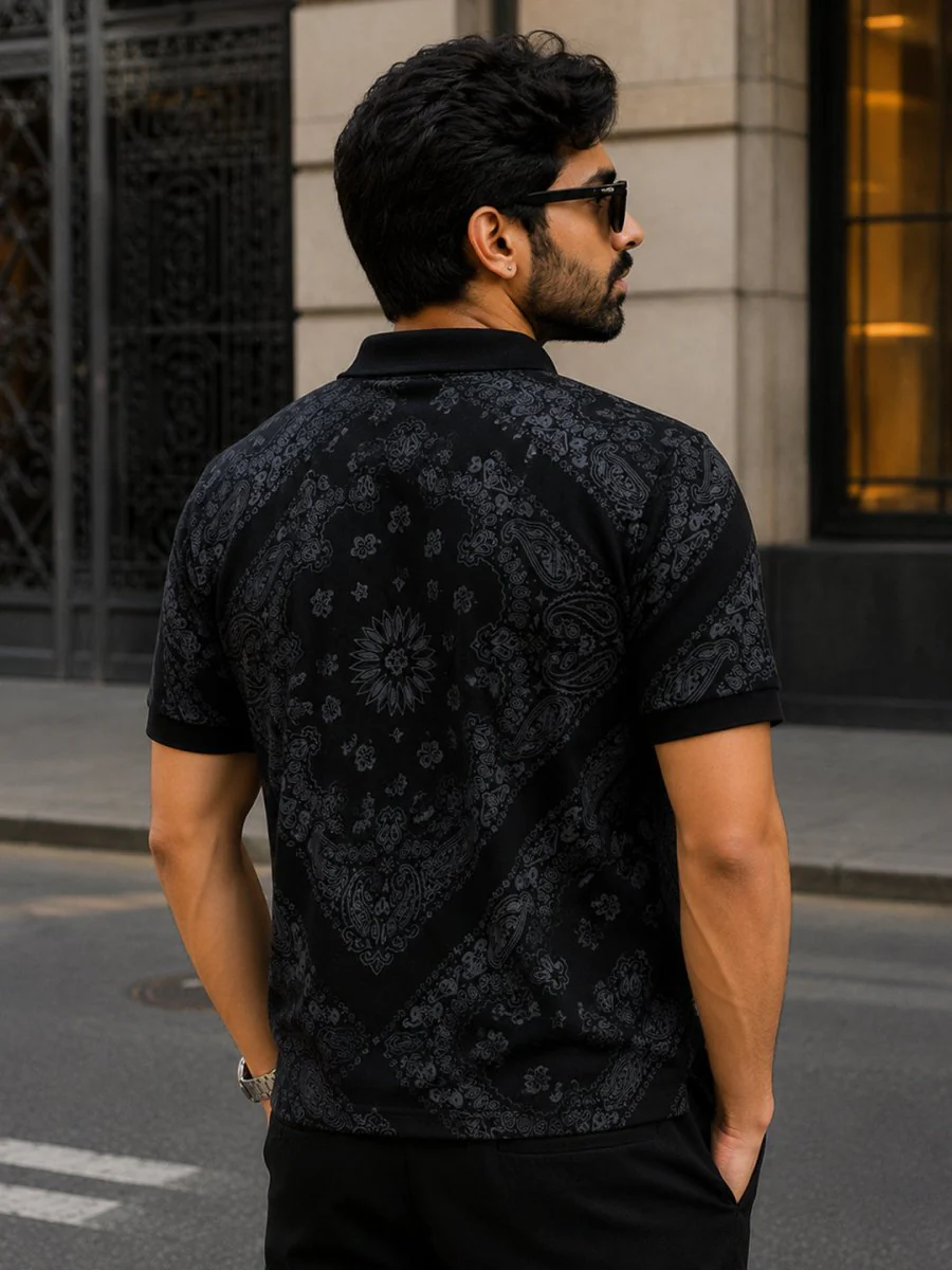 Black Bandana Polo - Image 5