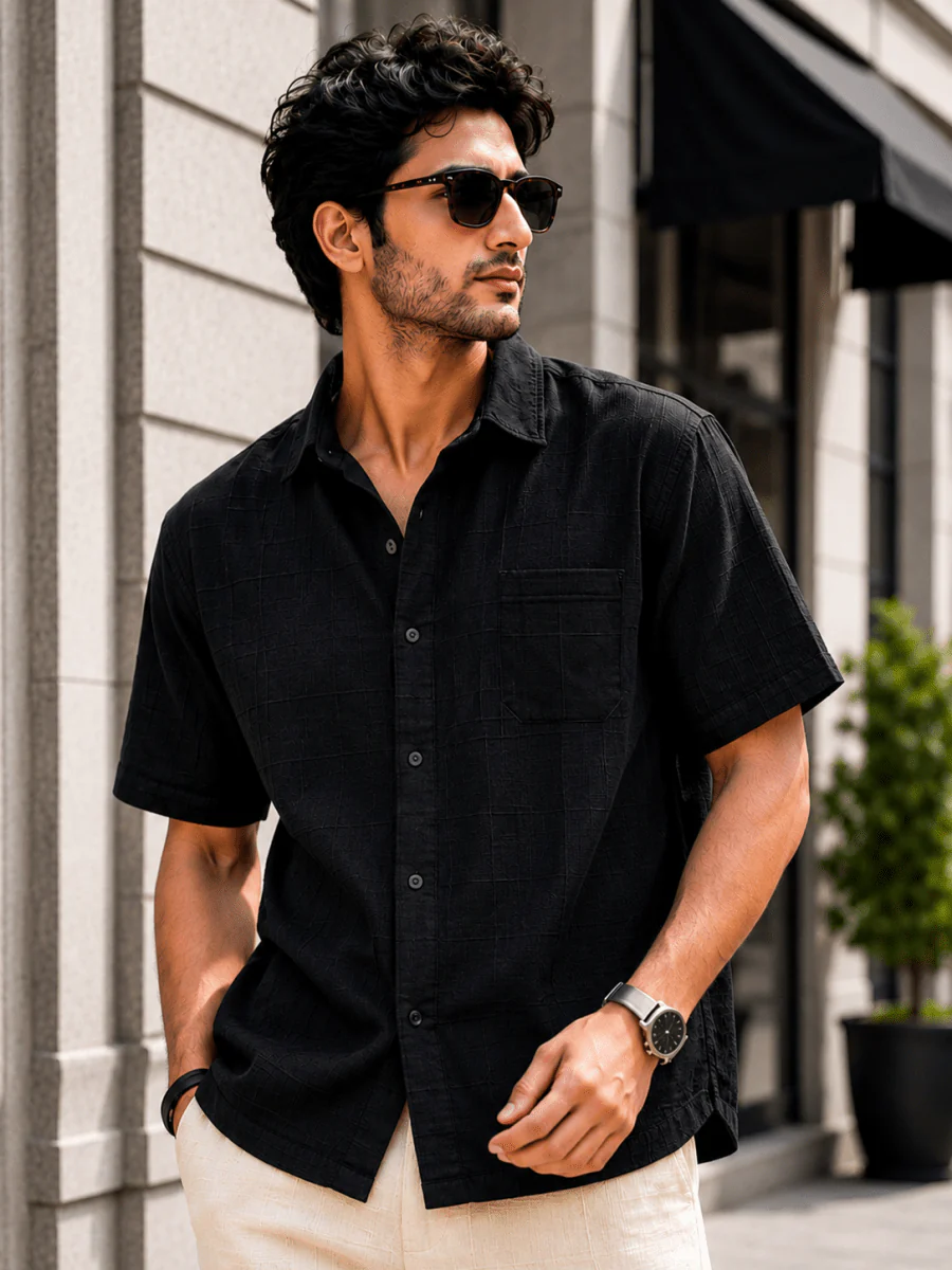Black Cotton Shirt