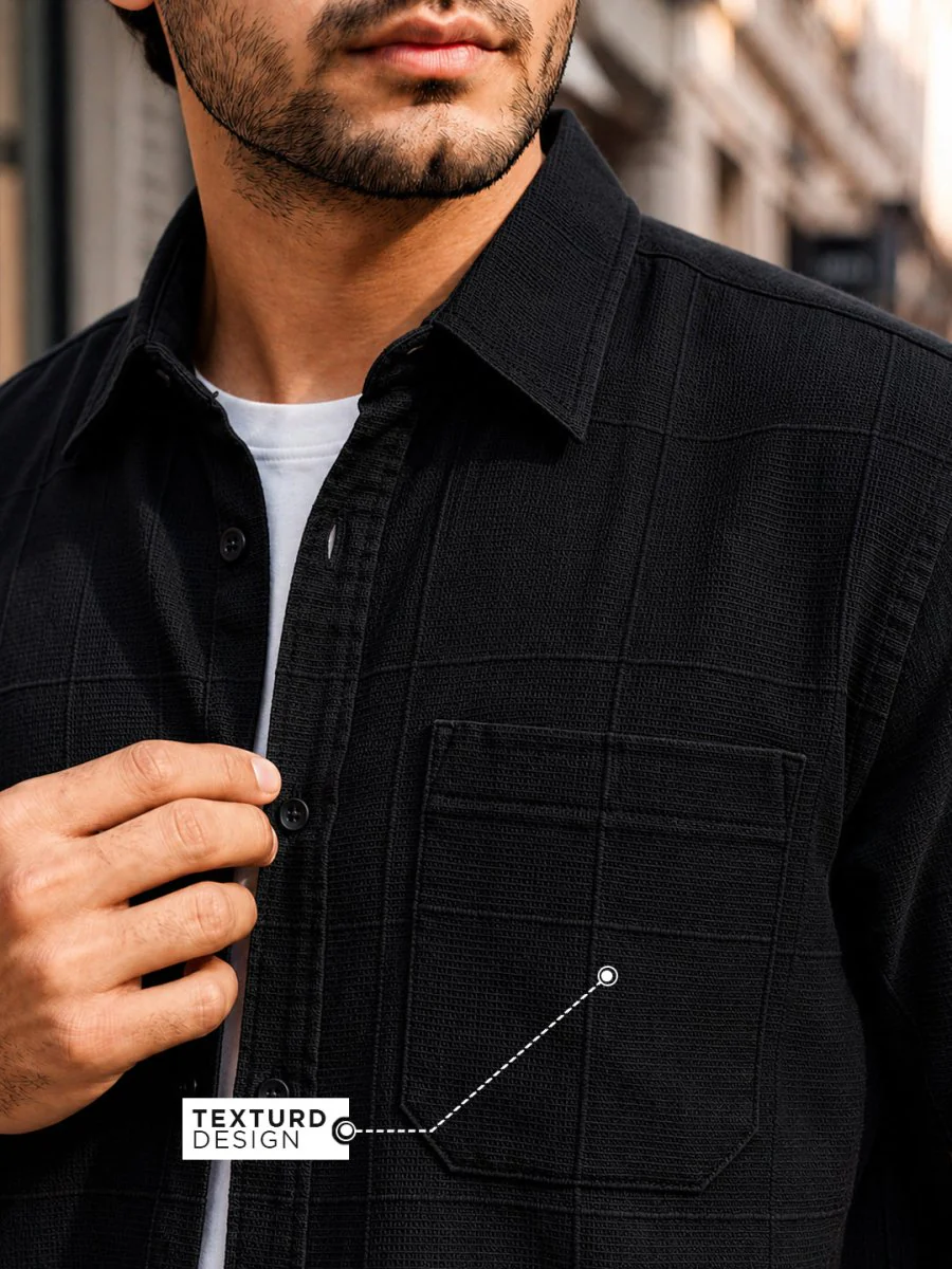Black Cotton Shirt - Image 2