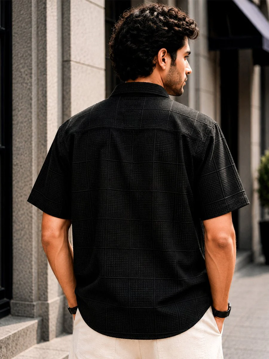 Black Cotton Shirt - Image 6