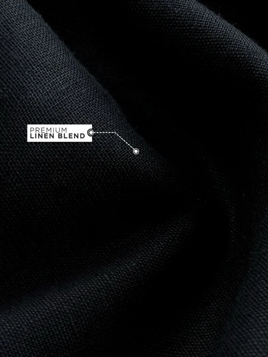 Black Linen Shirt - Image 2