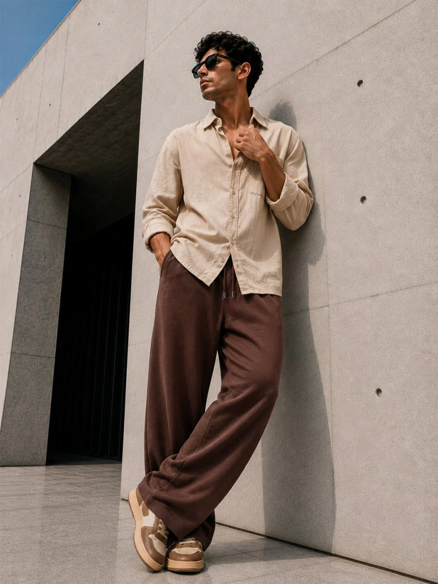 Brown Korean Jogger - Image 3