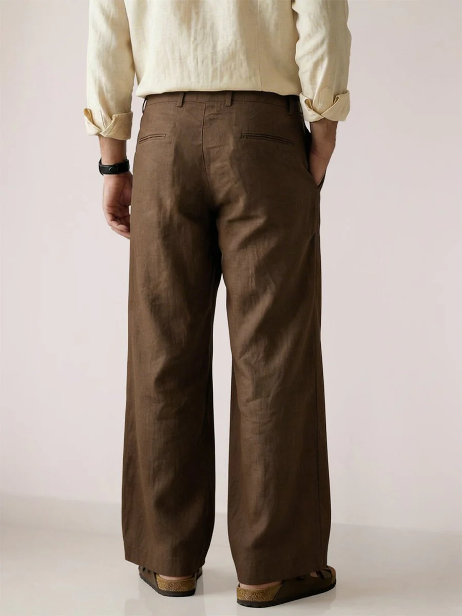 Brown Linen Pant - Image 6