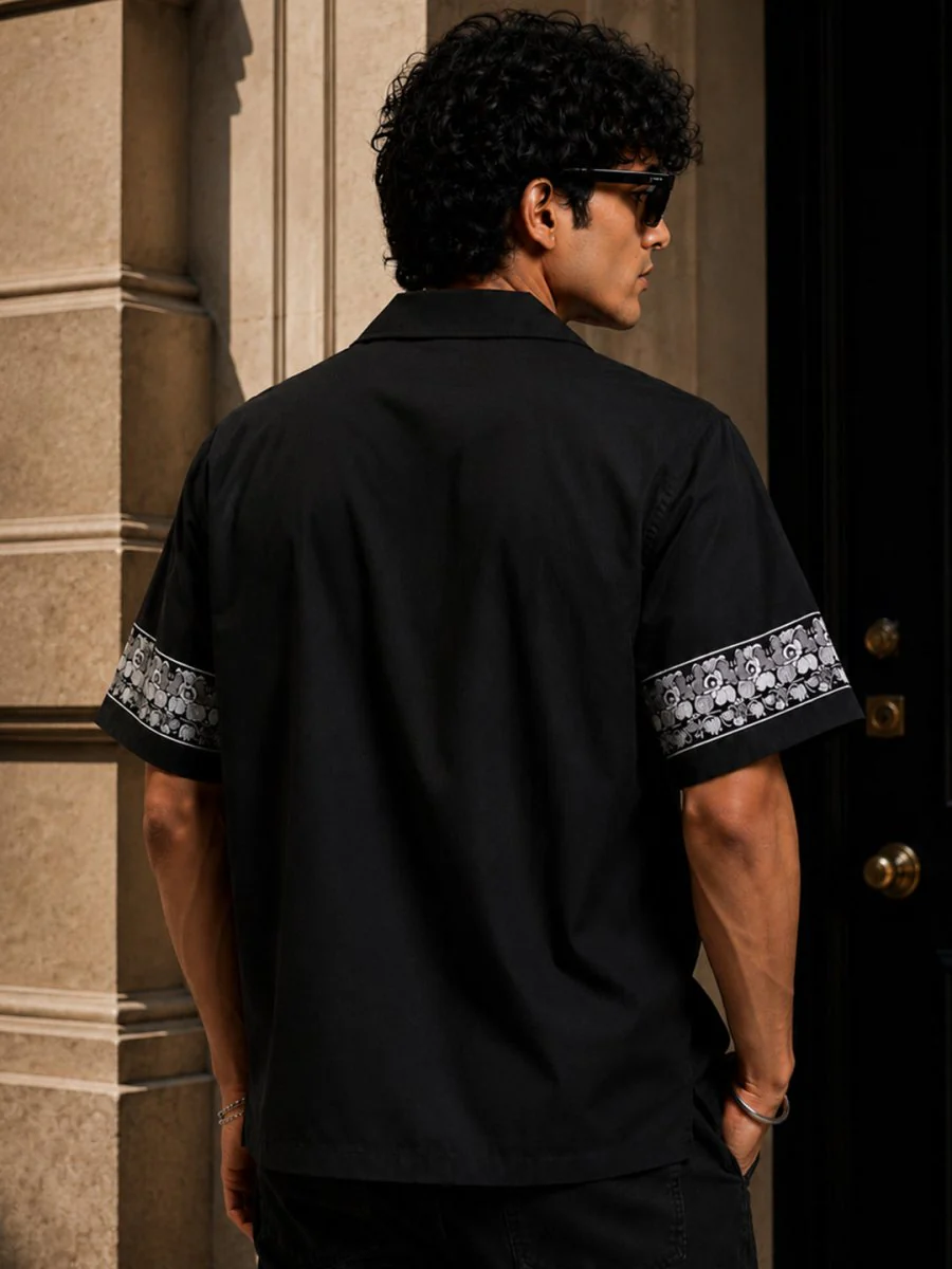 Crane Embroidered | Relaxed Fit | Luxe Cotton Shirt - Image 5