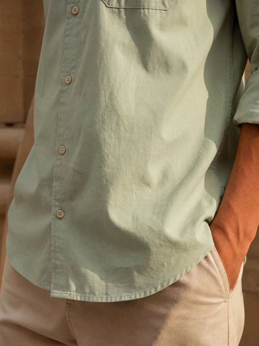 Green Cotton Shirt - Image 5