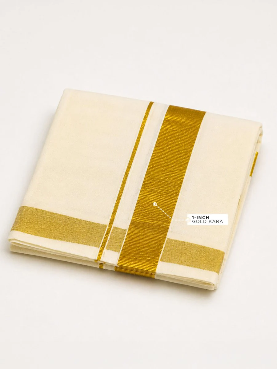 Kid's Golden Kasavu Mundu - Image 5