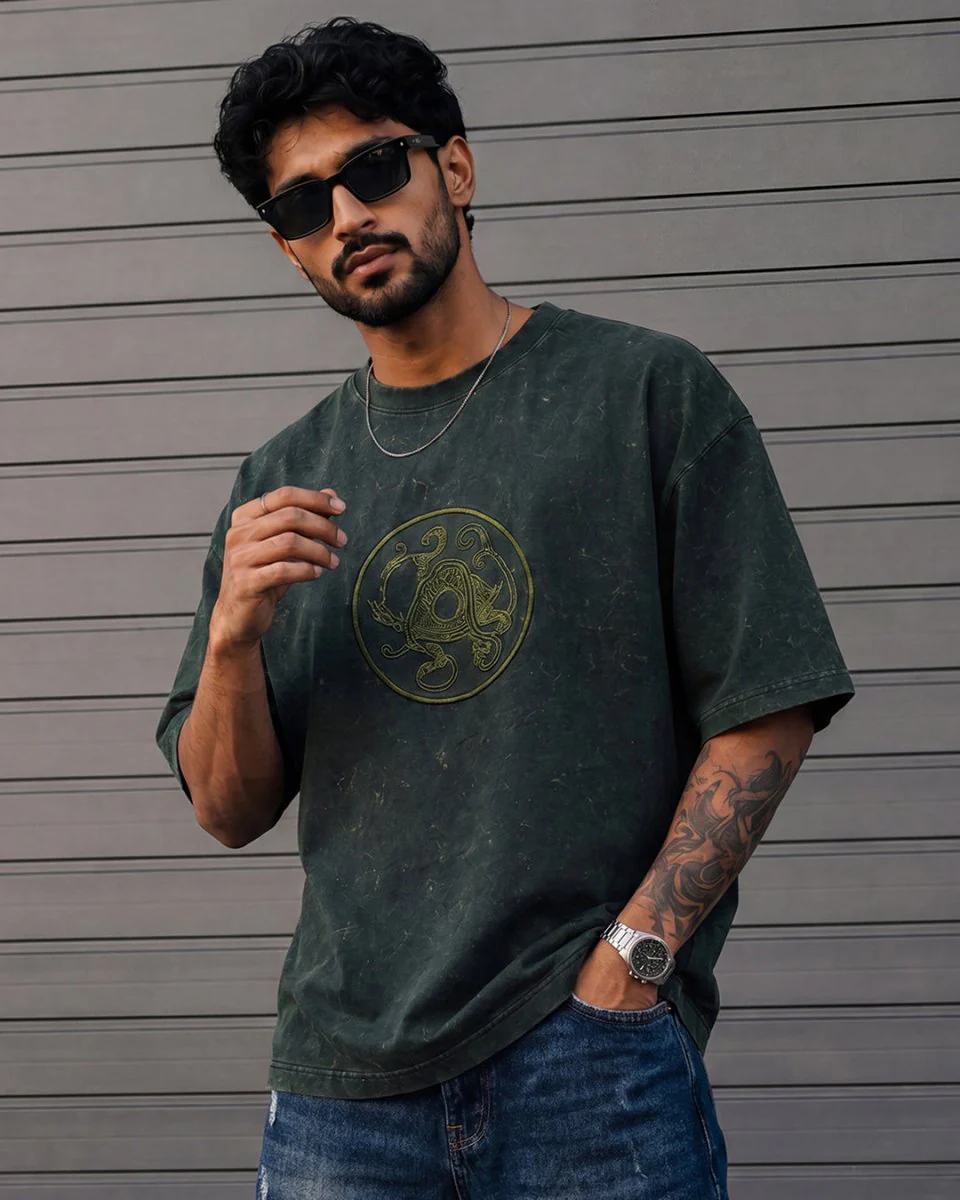 Mythical Tortoise Embroidered