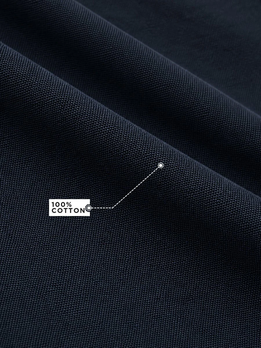 Navy Blue Cotton Shirt - Image 2