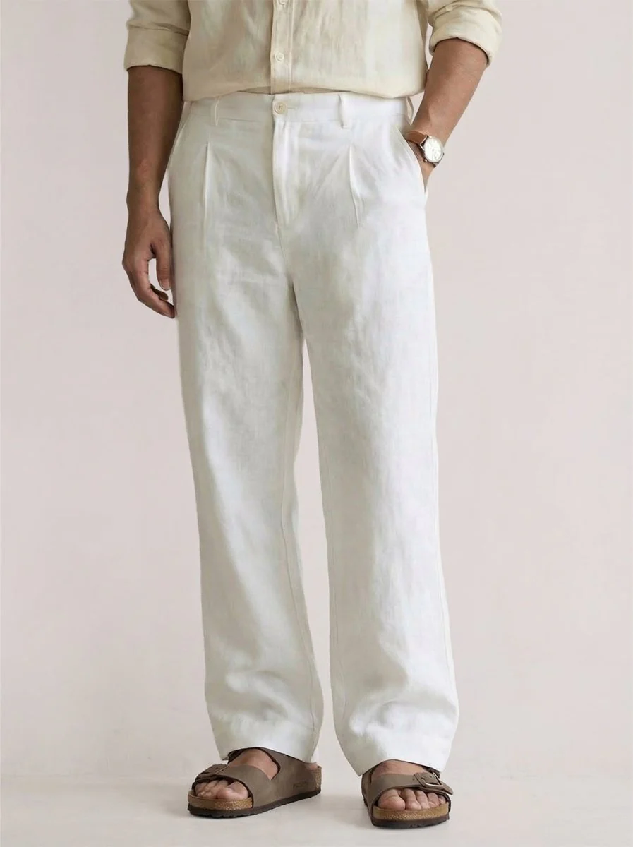 Off White Linen Pant - Image 5