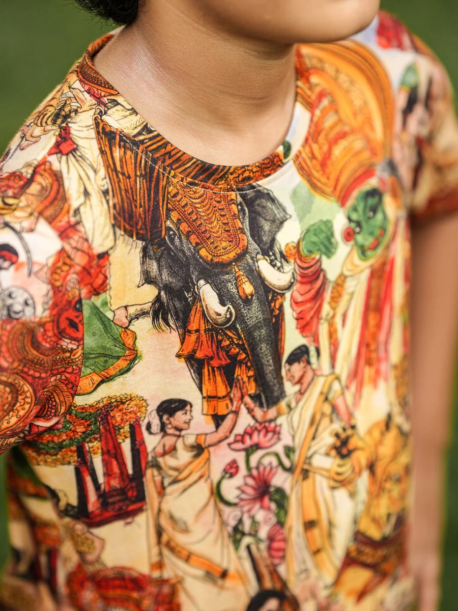 Onam Cultural Kids Tshirt - Image 3