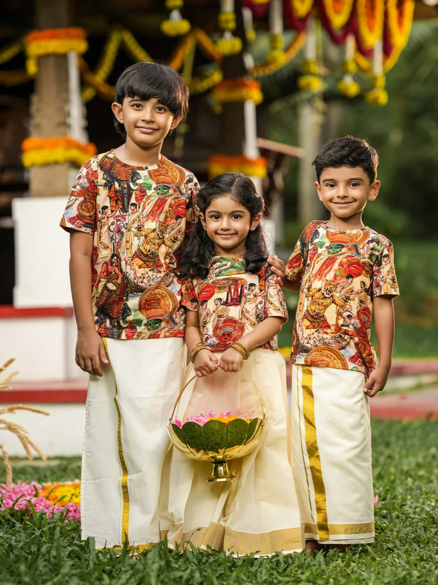 Onam Cultural Kids Tshirt - Image 5
