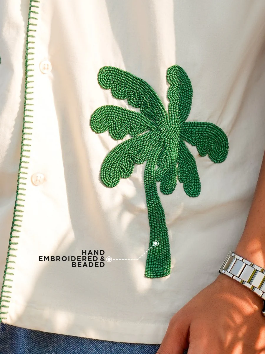 Palm Tree Embroidered Shirt - Image 2