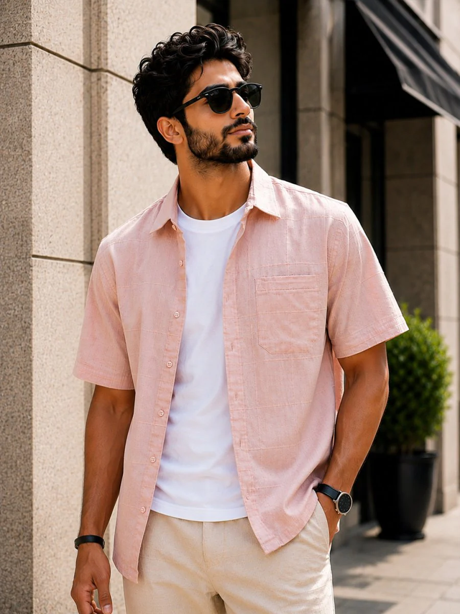 Pink Cotton Shirt - Image 4
