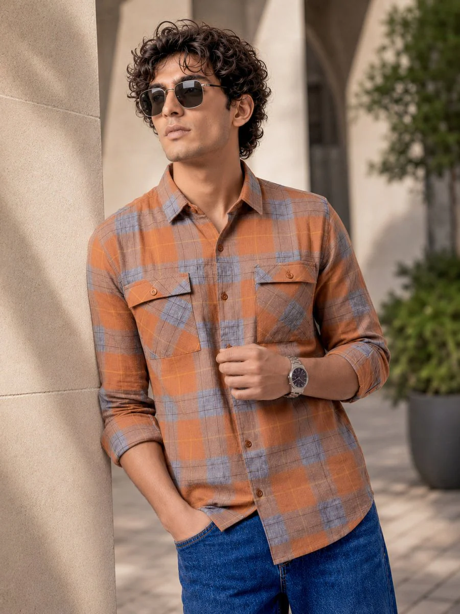 Plaid: Burnt Orange