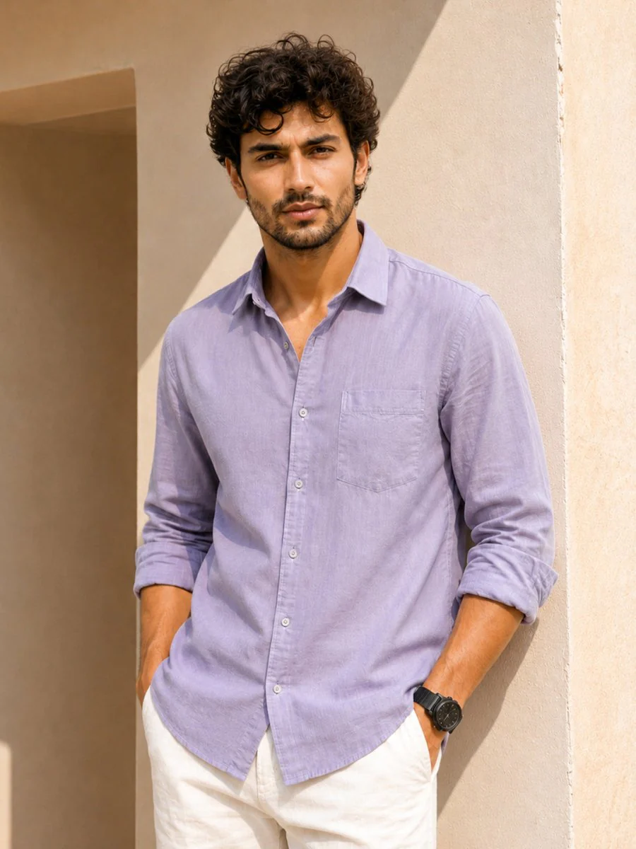 Purple Cotton Shirt