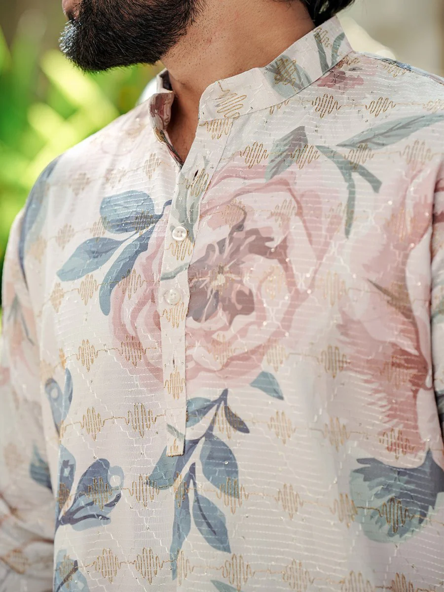 Royal Floral Kurta - Image 6