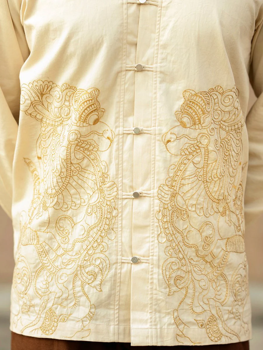 Simha Yali Embroidered Shirt - Image 4