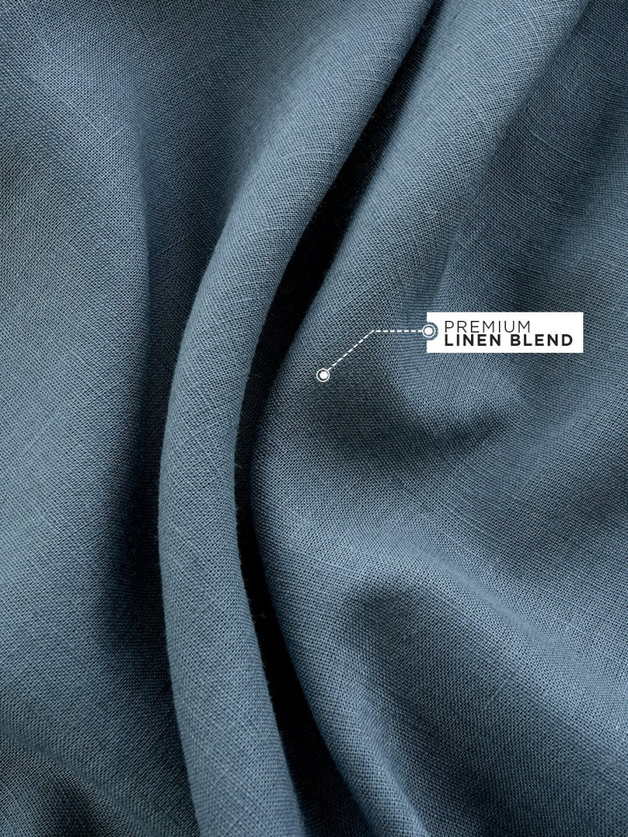 Steel Blue Linen Shirt - Image 2