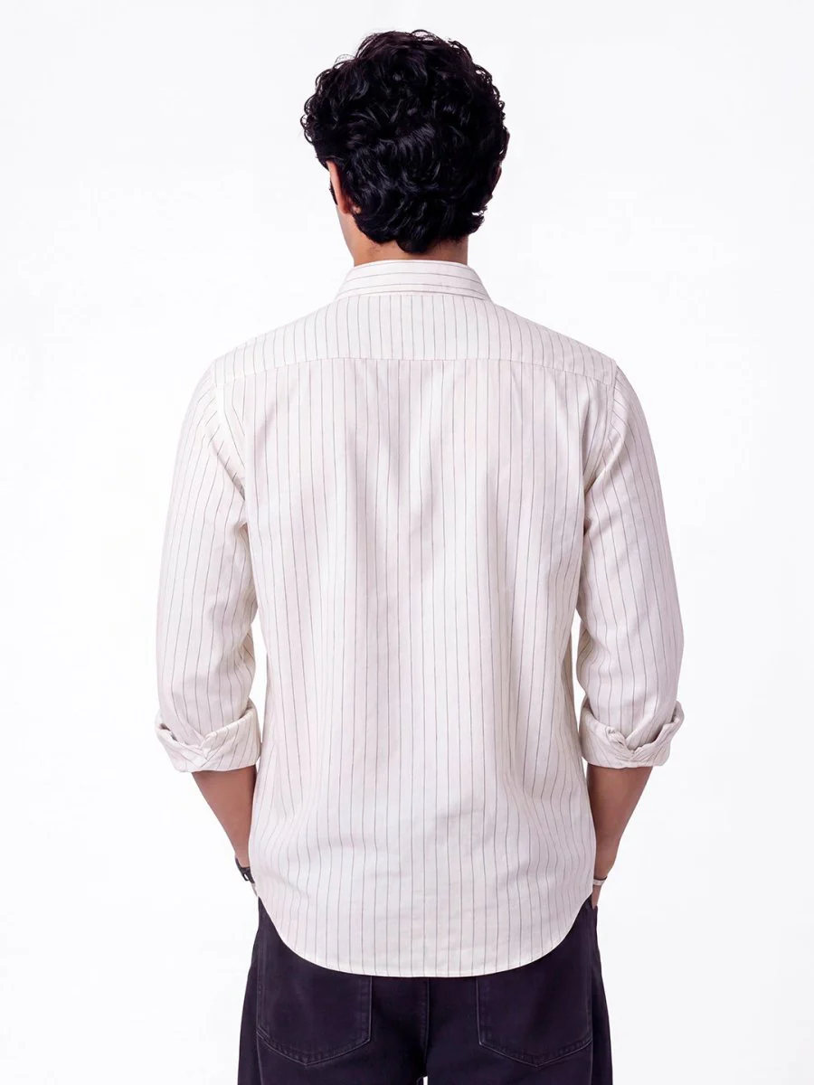 Striped: Classic White Shirt - Image 4