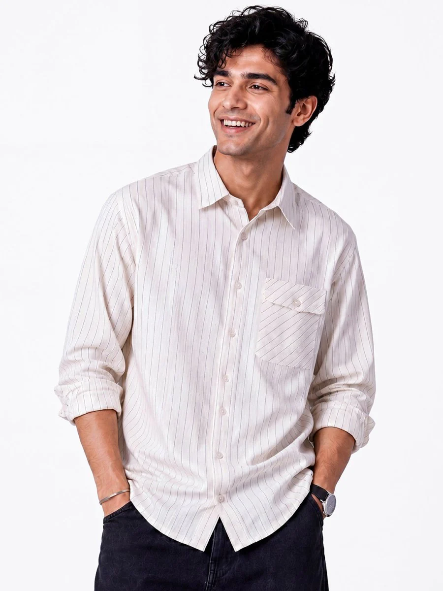 Striped: Classic White Shirt - Image 6