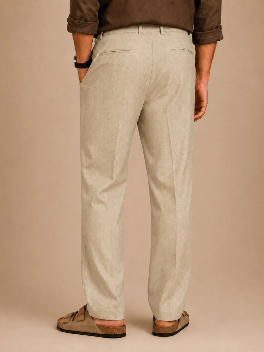Tan Linen Pant - Image 4