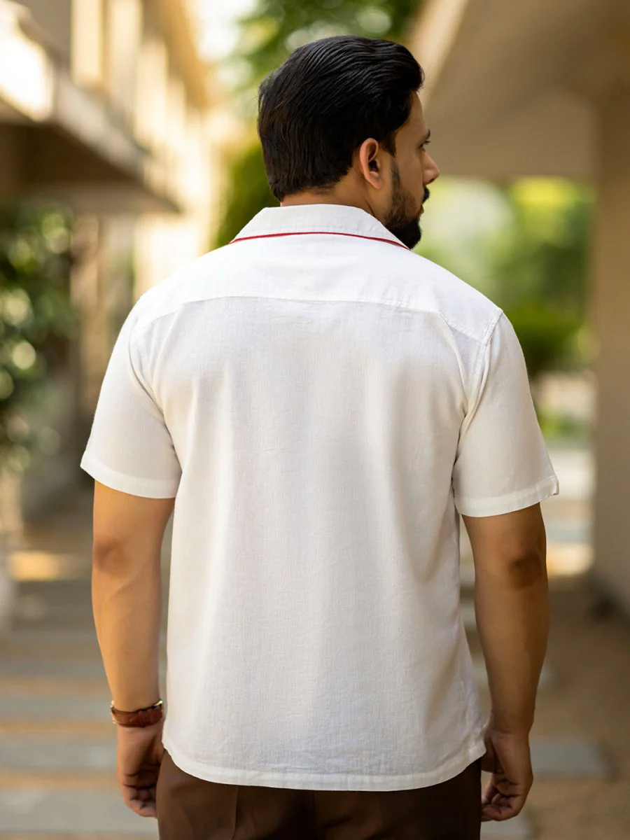 Twin Fish Embroidered Shirt - Image 5