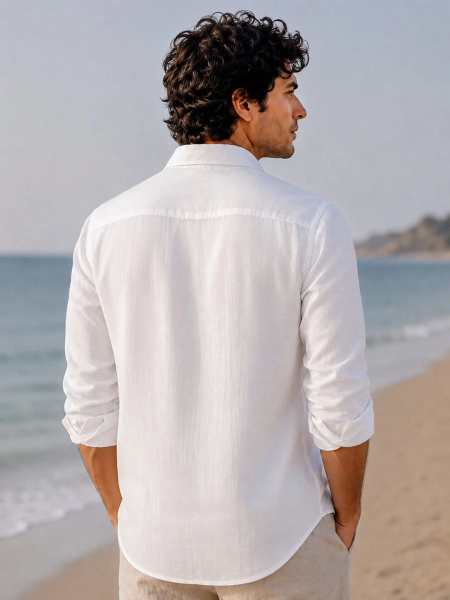 White Linen Shirt - Image 3